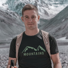 Grönt Mountains T-Shirt