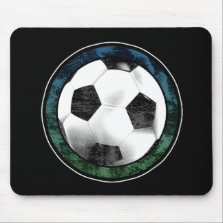 Grönt Mousepad för fotbollEmblemblått Musmatta