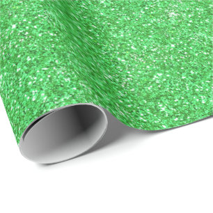Grönt mousserande glitter mönster presentpapper