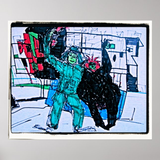 grönt mr. poster (Framsidan)