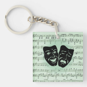 Grönt Music och grekiska teatermasker