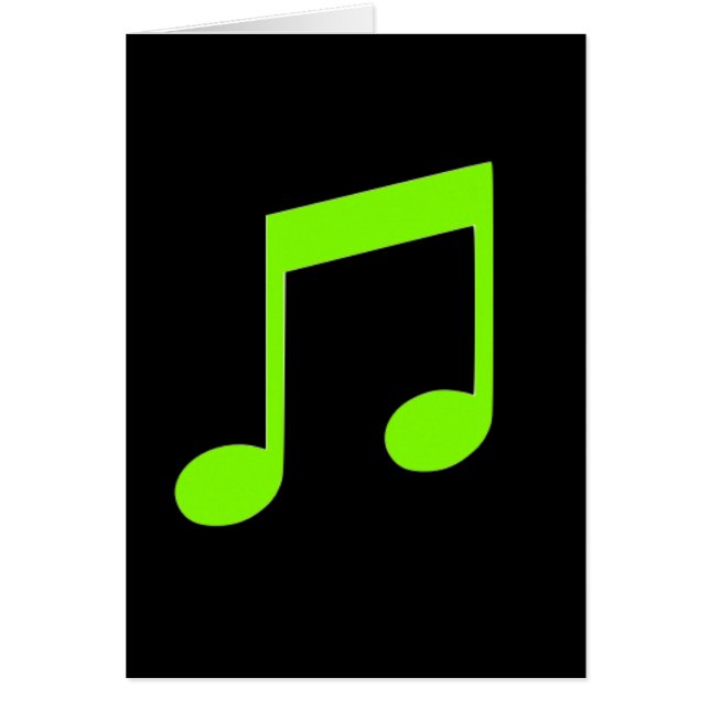 Grönt musikkort för limefrukt hälsningskort (Framsidan)