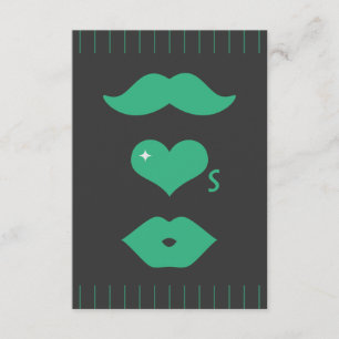 Grönt Mustache Bröllop OSA Kort