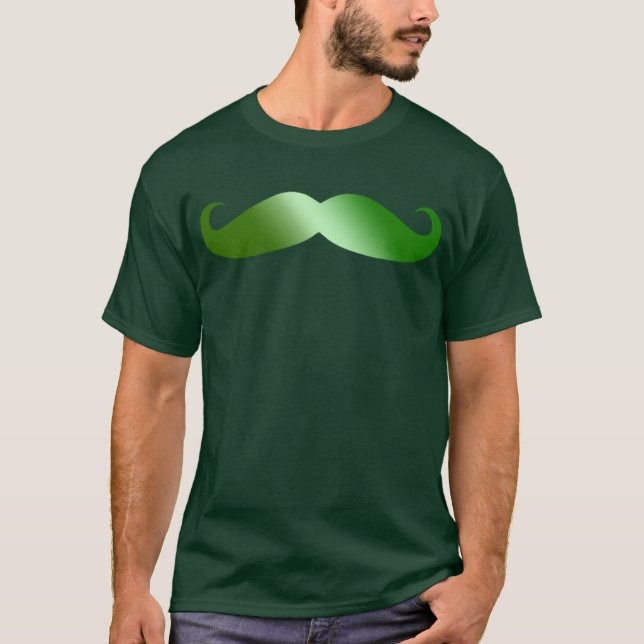 Grönt Mustache Irish Mustache Tröja (Framsida)