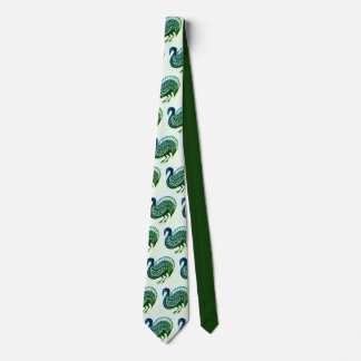 Grönt Mycenaean Grekiska inspired Bird Neck Tie Slips