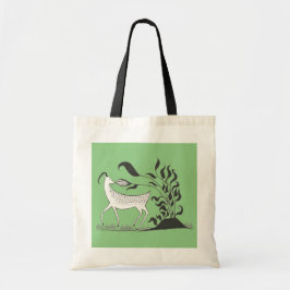 Grönt Mycenaean Grekiska inspired Goat Tote Bag Tygkasse