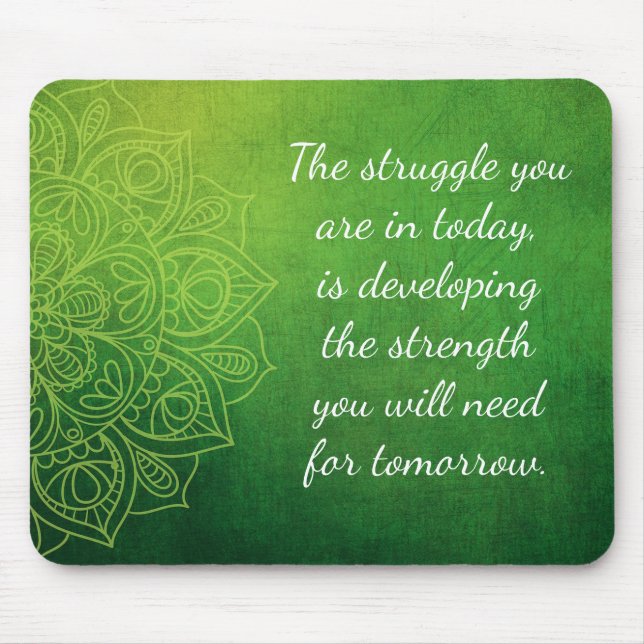 Grönt Mystical Mandala inspirational Mouse Pad Musmatta (Framsidan)