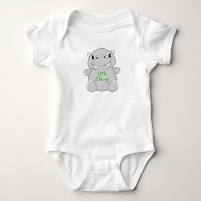 Grönt Nalle Baby T-Shirt (Framsida)