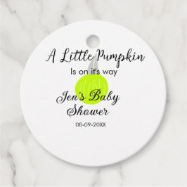 Grönt Nålpumpa lilla pumpa är på väg Gåvor Etiketter