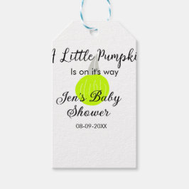 Grönt Nålpumpa lilla pumpa är på väg Presentetikett