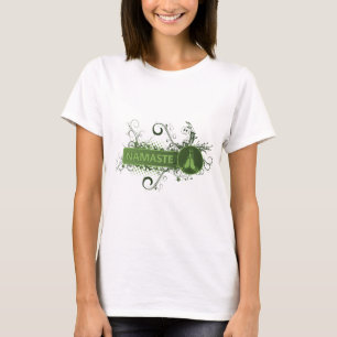 Grönt Namaste engelska T-shirt