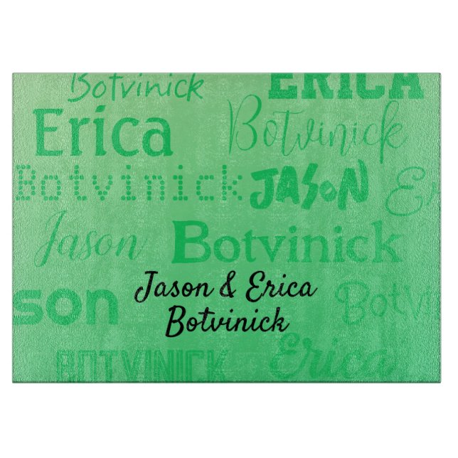 Grönt Namn Challah Board (Framsidan)