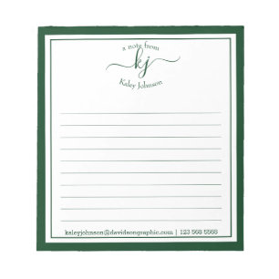 Grönt Namn från Anteckningsblockets skrivbord Anteckningsblock