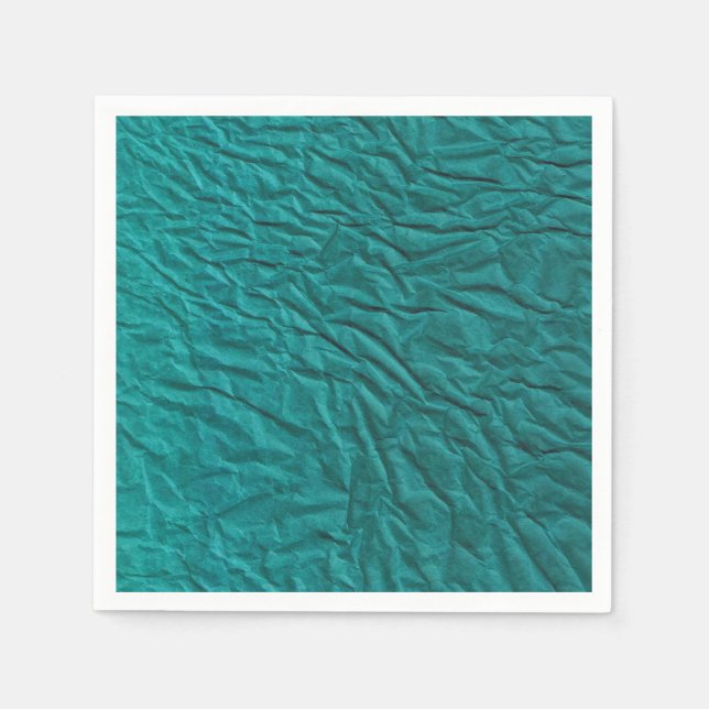 Grönt Napkin med skrynklad design Pappersservett (Framsidan)