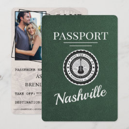 Grönt Nashville Passport Spara datum Datumet