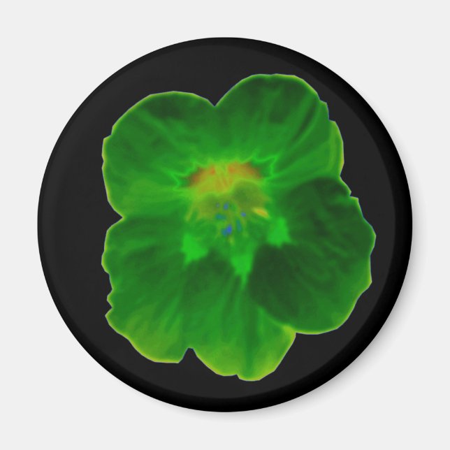 Grönt Nasturtium Magnet (Framsidan)