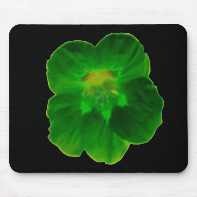 Grönt Nasturtium Mousepad Musmatta (Framsidan)