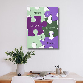 Grönt Natur Renewal Lila Mystoppi Magic Puzzle Canvastryck