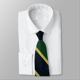 Grönt Navy och Guld Universiteten Rand Tie Slips