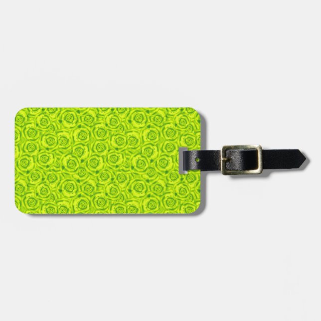 Grönt neon bagagebricka (Horisontell Framsida)