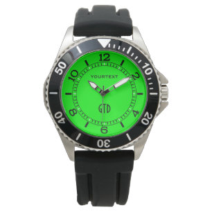 Grönt Neon Färg anpassar detta Armbandsur