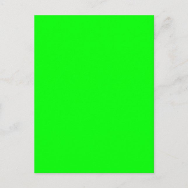 Grönt Neon Färg Decor som du kan anpassa Vykort (Framsida)