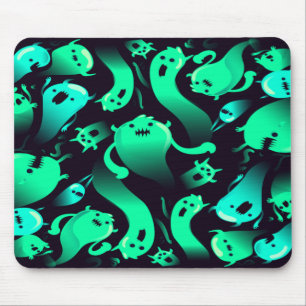Grönt Neon Ghost Mönster Musmatta