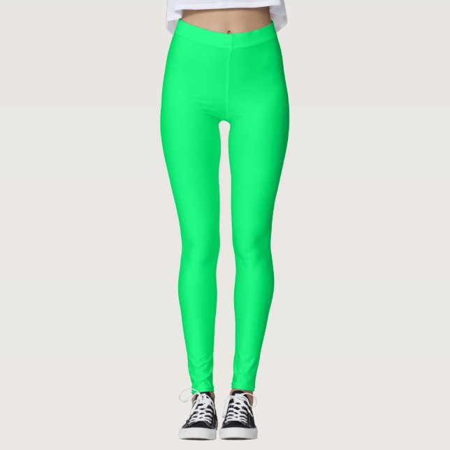 Grönt Neon Leggings (Framsida)