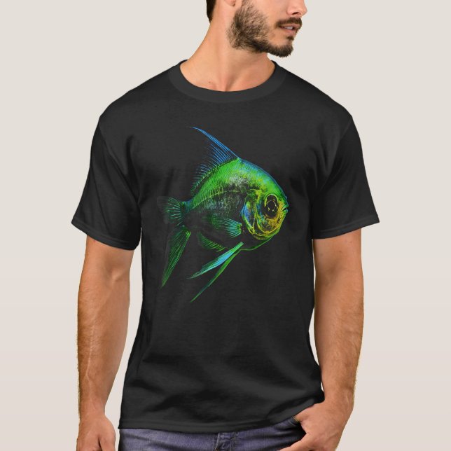 Grönt Neon Tetra fish Graphic Tees för manar Women T Shirt (Framsida)