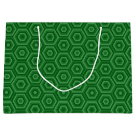 Grönt Nested Hexagons Large Gift Bag
