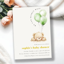 Grönt Neutralt Barly Wait Balloon Baby Shower
