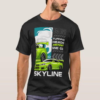 Grönt Nissan Gtr T Shirt