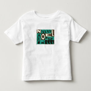 Grönt Noel Vintage Block Print T-shirt