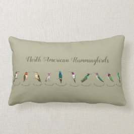 Grönt Nordamerikanska Hummingbird Lumbarkudde