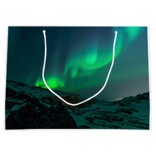 Grönt nordligt ljus