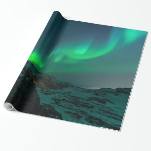 Grönt nordligt ljus presentpapper