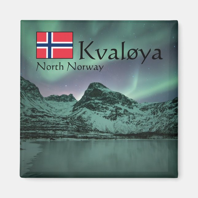 Grönt NordLjus Magnet (Framsidan)