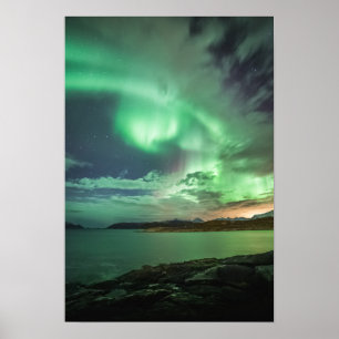 Grönt NordLjus Poster