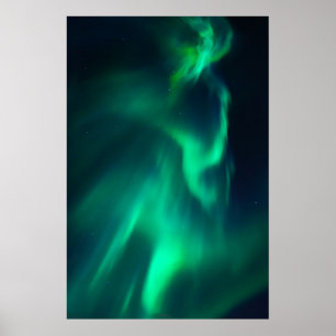 Grönt norra ljus poster