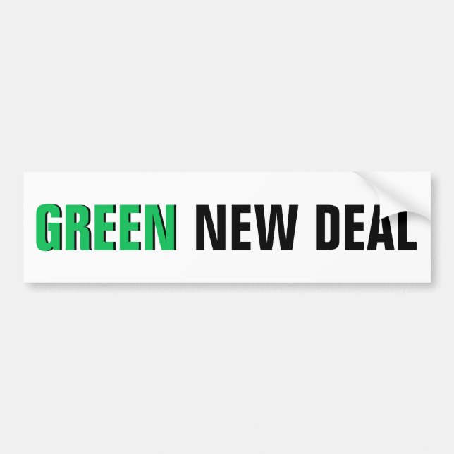 GRÖNT NY DEAL BILDEKAL (Framsidan)