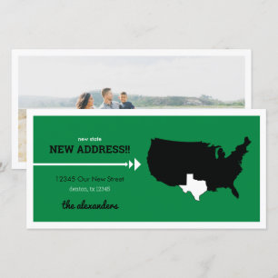 Grönt Ny stat, Ny adress! Texas Flytta