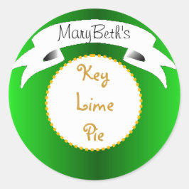Grönt Nyckel lime paj etikett