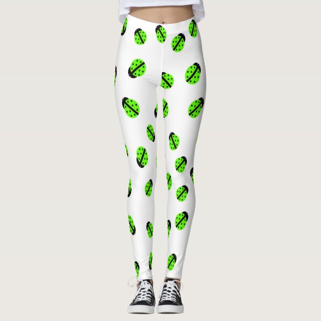 Grönt Nyckelpiga Leggings (Framsida)