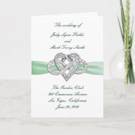 Grönt Oändlighet Hjärtprogramkort Program