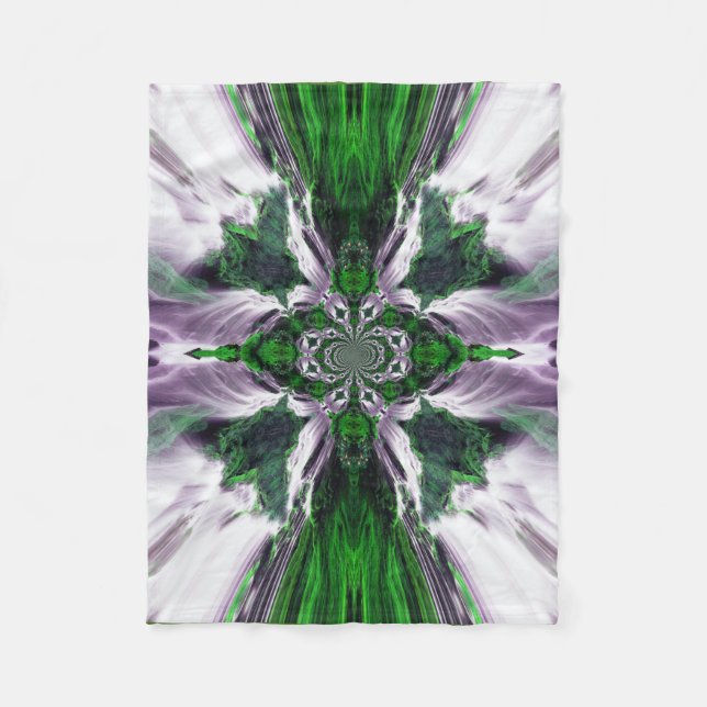 Grönt Ocean Cascade Ull Baby Blanket Fleecefilt (Framsidan)