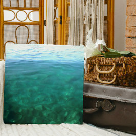 Grönt och Abstrakt av myntverket i oceanen Canvastryck