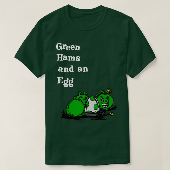 grönt och ägg t shirt (Design framsida)