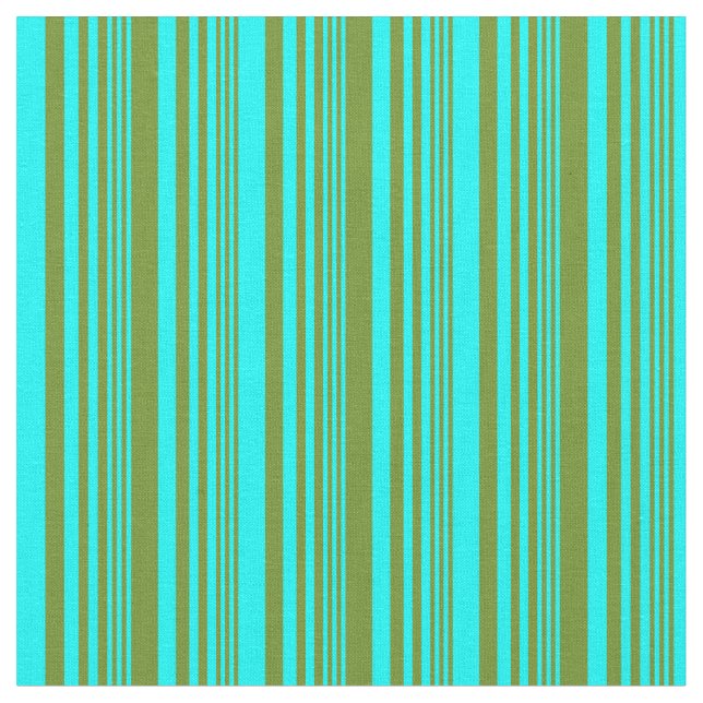 Grönt och akvarieflundra/stripe Mönster Tyg (Närbild)