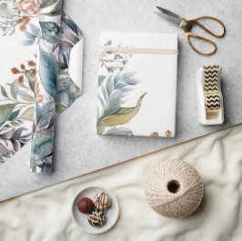 Grönt och akvatiska vattenfärgssvällning Papper Presentpapper