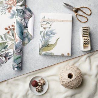 Grönt och akvatiska vattenfärgssvällning Papper Presentpapper